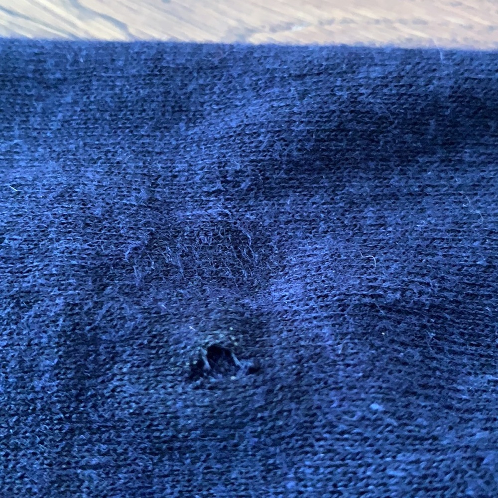 Men’s Navy H&M Linen/Viscose Shawl Cardigan - Picture 5 of 5